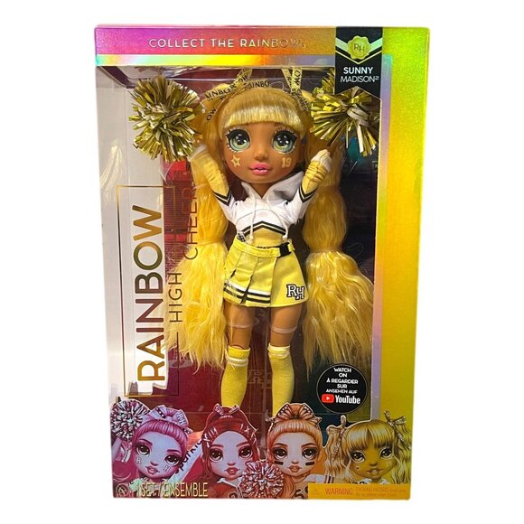 Rainbow High Sunny Madison Cheerleader Yellow Fashion Doll 10 in MGA New 2020 - Picture 1 of 6
